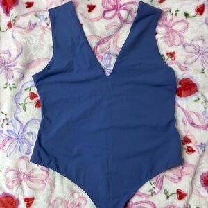 Free People Deep V bodysuit